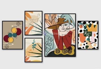 File ảnh File gốc in bộ tranh decor treo tráng gương canvas GB20098 (gốc) in poster