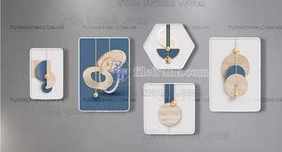 File tranh File gốc in bộ tranh decor treo tráng gương canvas GB20104 (ảnh gốc) in trần xuyên sáng