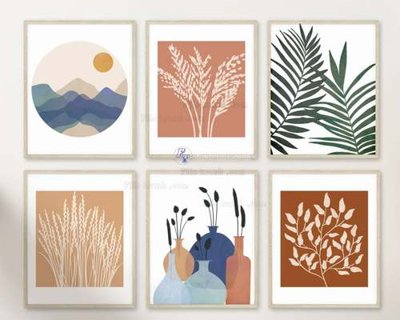 File ảnh File gốc in bộ tranh decor treo tráng gương canvas GB20145 (gốc) in PP, decal