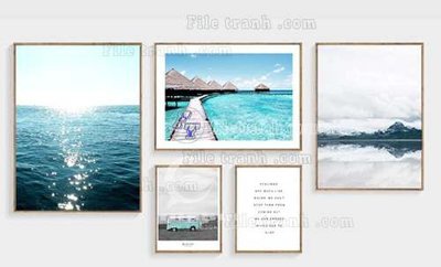 File tranh in trần File gốc in bộ tranh decor treo tráng gương canvas GB20203 (ảnh gốc siêu nét)