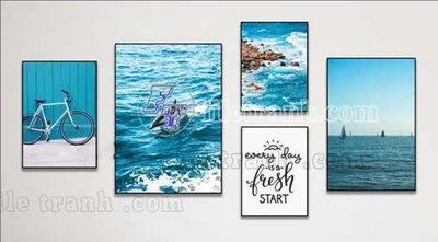 File gốc File gốc in bộ tranh decor treo tráng gương canvas GB20204 (in lụa) họa tiết 3D