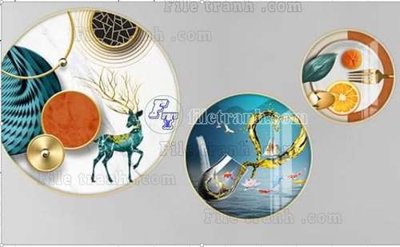 File tranh File gốc in bộ tranh decor treo tráng gương canvas GB20253 (gốc) in trên kính