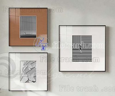 File gốc File gốc in bộ tranh decor treo tráng gương canvas GB20284 (phong cách) châu Âu