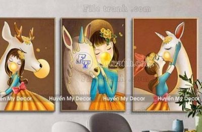 File in ấn File gốc in bộ tranh decor treo tráng gương canvas GB20326 (bản gốc) sắc nét