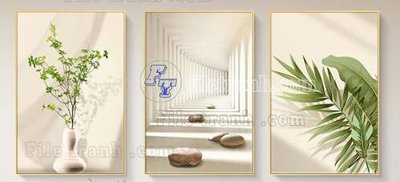 File in ấn File gốc in bộ tranh decor treo tráng gương canvas GB20372 (bản gốc) từ file gốc
