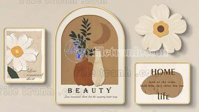 Tải về hình ảnh gốc File gốc in bộ tranh decor treo tráng gương canvas GB20389 sắc nét