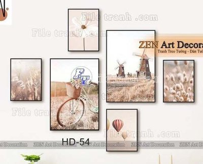 Tệp tin gốc File gốc in bộ tranh decor treo tráng gương canvas GB20393 (dùng cho in ấn) chuyên nghiệp