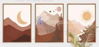 File tranh File gốc in bộ tranh decor treo tráng gương canvas GB20441 (ảnh gốc) cho in ấn kỹ thuật số