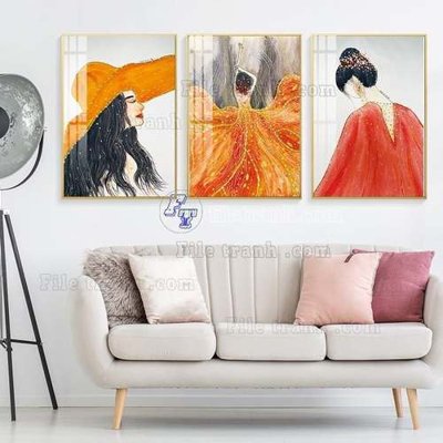 File ảnh File gốc in bộ tranh decor treo tráng gương canvas GB20454 (gốc) cho trang trí nội thất