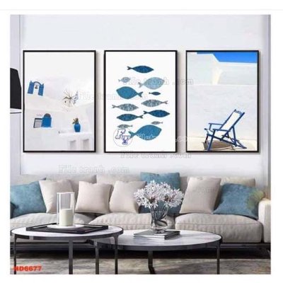 File gốc File gốc in bộ tranh decor treo tráng gương canvas GB20560 (trang trí) cho phòng khách