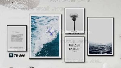 Hình ảnh file gốc in trần nhà File gốc in bộ tranh decor treo tráng gương canvas GB20590