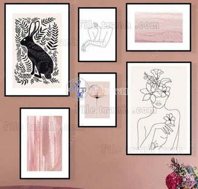 Tải file File gốc in bộ tranh decor treo tráng gương canvas GB20706 (ảnh gốc) file AI/EPS