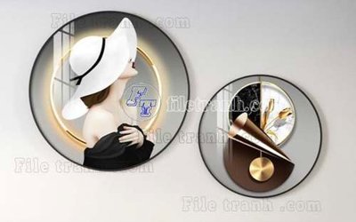 Tải file File gốc in bộ tranh decor treo tráng gương canvas GB20707 (gốc) chủ đề tôn giáo