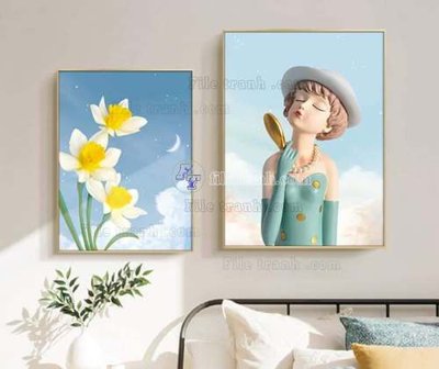 File gốc File gốc in bộ tranh decor treo tráng gương canvas GB20718 (thiết kế) độc quyền