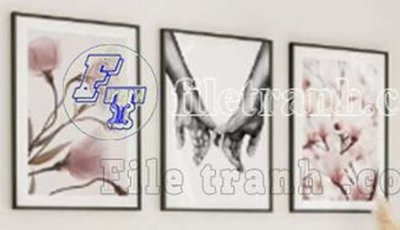 File PSD File gốc in bộ tranh decor treo tráng gương canvas GB20816 (nguyên gốc) chất lượng cao