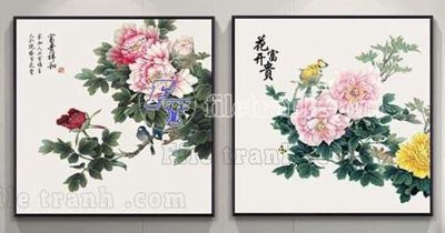 File gốc File gốc in bộ tranh decor treo tráng gương canvas GB20849 (in lụa) họa tiết 3D