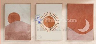 File in trần File gốc in bộ tranh decor treo tráng gương canvas GB20877 (bản gốc) hoa văn