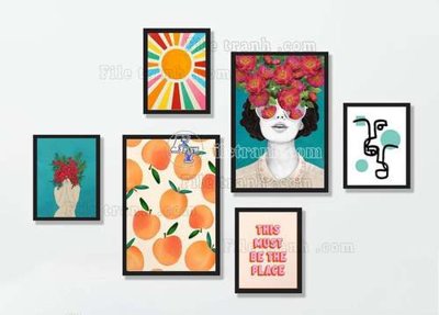 File in trần File gốc in bộ tranh decor treo tráng gương canvas GB20889 (bản gốc) trời sao