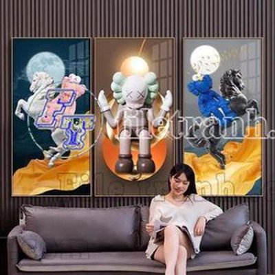 File gốc File gốc in bộ tranh decor treo tráng gương canvas GB20913 (in tráng gương) sang trọng