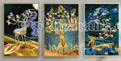 File PSD File gốc in bộ tranh decor treo tráng gương canvas GB20934 (bản gốc) dễ dàng edit