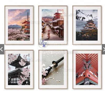 File gốc File gốc in bộ tranh decor treo tráng gương canvas GB20961 (in tráng gương) ốp tường