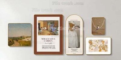 File tranh File gốc in bộ tranh decor treo tráng gương canvas GB21093 (gốc) chủ đề trừu tượng