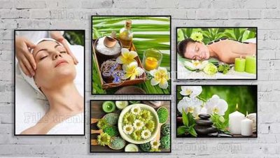 File tranh PSD File gốc in bộ tranh decor treo tráng gương canvas GB21110 chất lượng cao