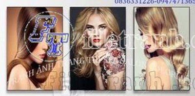 File gốc File gốc in bộ tranh decor treo tráng gương canvas GB21290 (in lụa) hoa văn cổ điển