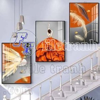 File PSD File gốc in bộ tranh decor treo tráng gương canvas GB21307 (bản gốc) độ phân giải cao