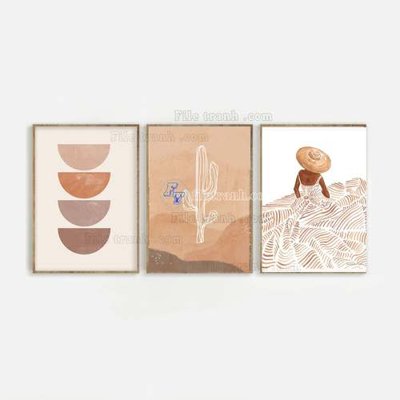 Tải file File gốc in bộ tranh decor treo tráng gương canvas GB21345 (gốc) in trên mọi chất liệu
