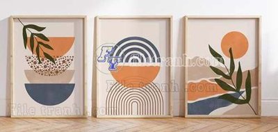 Ảnh gốc File gốc in bộ tranh decor treo tráng gương canvas GB21351 (siêu chi tiết) để in ấn