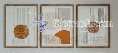 File gốc File gốc in bộ tranh decor treo tráng gương canvas GB21384 (in 3D) nghệ thuật