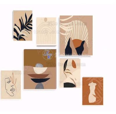 File tranh File gốc in bộ tranh decor treo tráng gương canvas GB21385 (bản gốc) treo tường