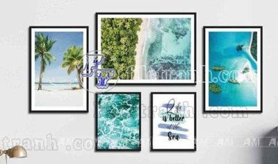 File tranh File gốc in bộ tranh decor treo tráng gương canvas GB21391 (gốc) chủ đề trừu tượng