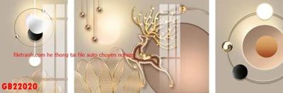 Mua file gốc File gốc in bộ tranh decor treo tráng gương canvas GB22020 (PSD) tại Filetranh.com