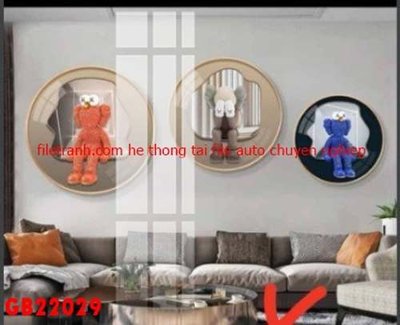 File PSD File gốc in bộ tranh decor treo tráng gương canvas GB22029 (chất lượng in ấn)