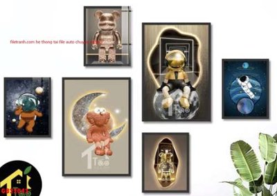 Download file gốc File gốc in bộ tranh decor treo tráng gương canvas GB22043 (dùng cho in ấn)