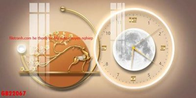 File tranh File gốc in bộ tranh decor treo tráng gương canvas GB22067 (file gốc) chủ đề phong thủy