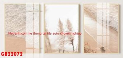 File gốc File gốc in bộ tranh decor treo tráng gương canvas GB22072 (in lụa) cao cấp