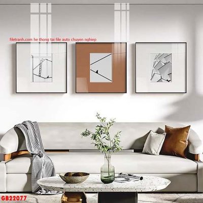 File PSD File gốc in bộ tranh decor treo tráng gương canvas GB22077 (bản gốc) cho nhà in