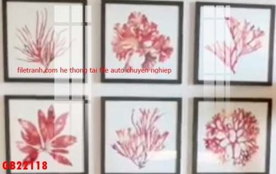 File tranh File gốc in bộ tranh decor treo tráng gương canvas GB22118 (bản gốc) in lụa dán tường
