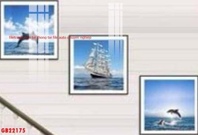 File gốc File gốc in bộ tranh decor treo tráng gương canvas GB22175 (in lụa) tranh thuận buồm