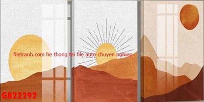 File gốc File gốc in bộ tranh decor treo tráng gương canvas GB22292 (chuẩn CMYK) cho nhà in