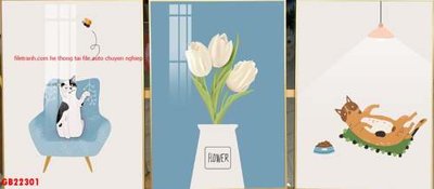 Tải file tranh File gốc in bộ tranh decor treo tráng gương canvas GB22301 (ảnh gốc) ngay