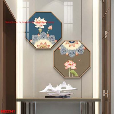 File gốc File gốc in bộ tranh decor treo tráng gương canvas GB22341 (cho in UV) siêu nét