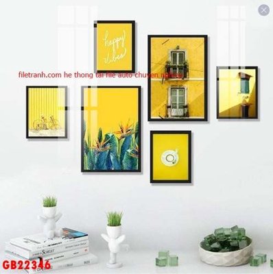 Tải file File gốc in bộ tranh decor treo tráng gương canvas GB22346 (gốc) làm tranh trang trí
