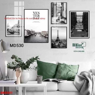 File PSD File gốc in bộ tranh decor treo tráng gương canvas GB22351 (bản gốc) cho nhà in