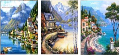 File tranh gốc File gốc in bộ tranh decor treo tráng gương canvas GB22486 (bản quyền) file PSD