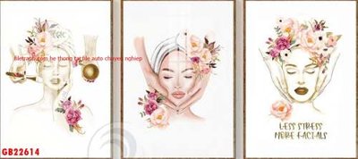 File in mica File gốc in bộ tranh decor treo tráng gương canvas GB22614 (bản gốc) làm vách ngăn