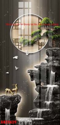 File ảnh File gốc in bộ tranh decor treo tráng gương canvas GB22629 (gốc) trang trí khách sạn